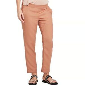 Hatch Salmon Pink Maternity Pull On Straight Leg Trousers Size 1